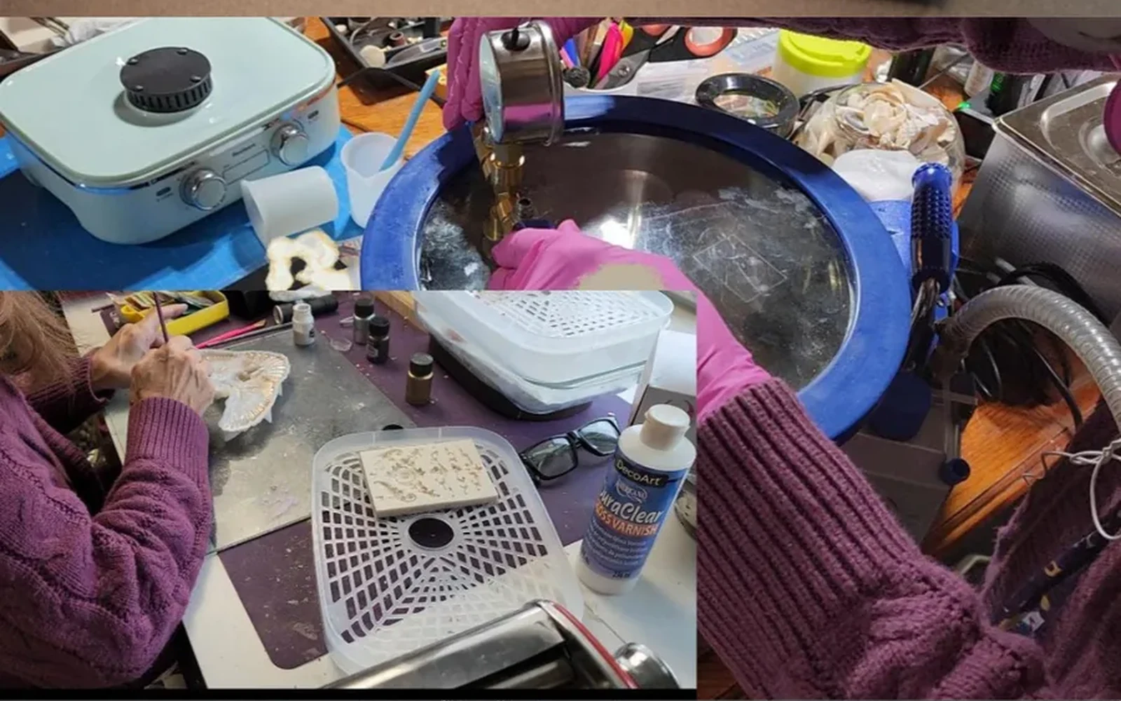 Representative Devil n Dove custom gift process in the workshop